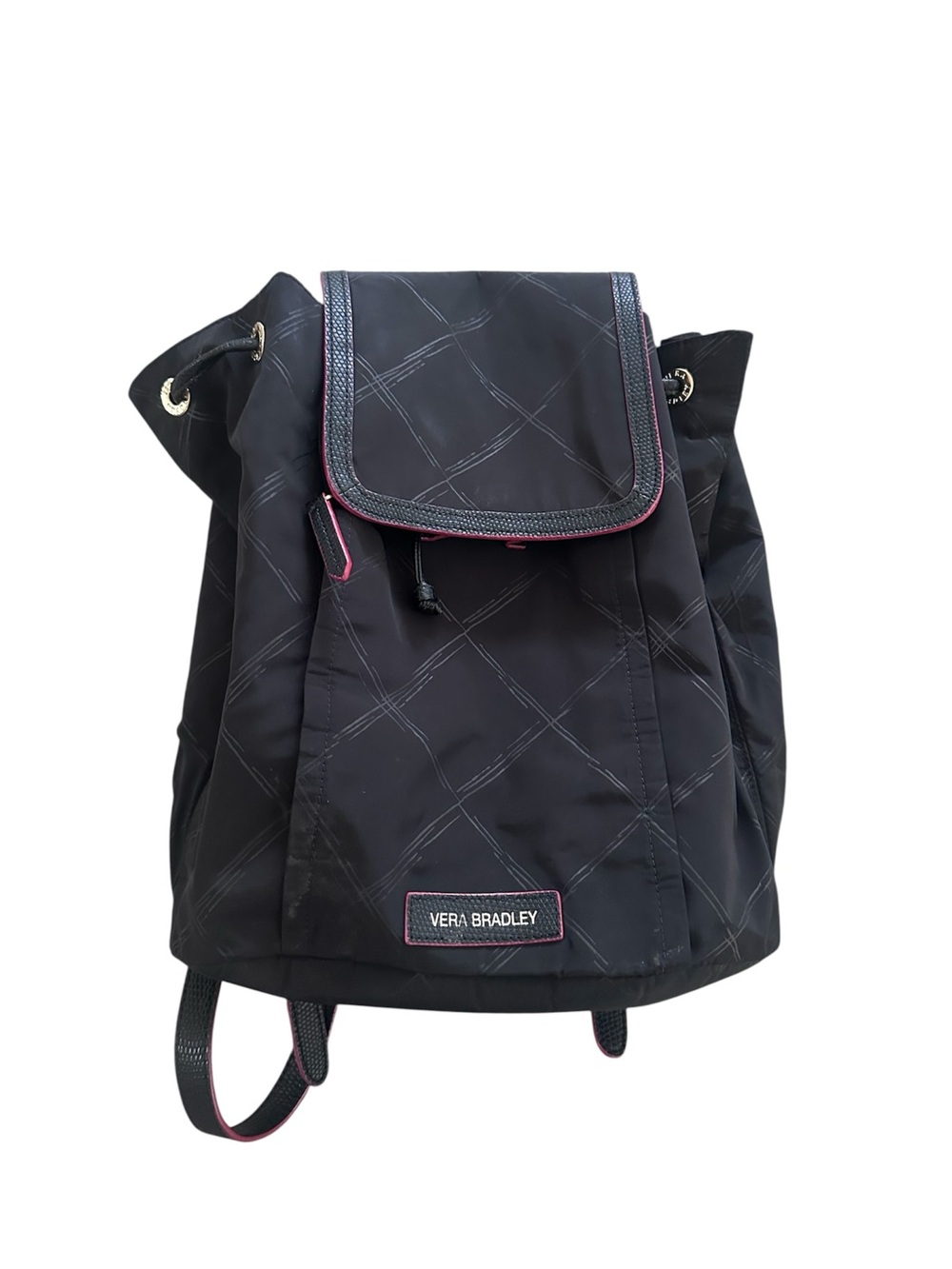 Vera Bradley Black Backpack Red Trim Travel School Bag